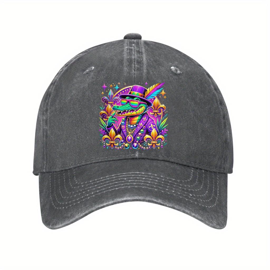 Mardi Gras Baseball Cap Adjustable Cotton Dad Hat for Men Women Casual Outdoor Activities