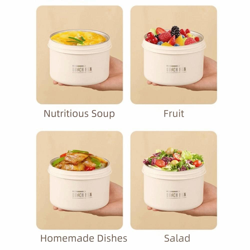 Round Heat Preservation Lunch Box Large Capacity Fresh-keeping Box Practical Food Container  Office