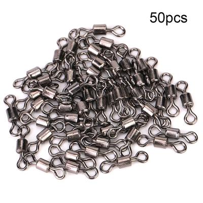 50 stücke Edelstahl Angeln Stecker Pin Lager Roll Swivel Fisch Zubehör(# 8)