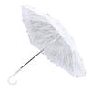 White Lace Parasol Umbrella J Handle Elegant Appearance Bridal Lace Umbrella for Wedding Party Decorations Prom