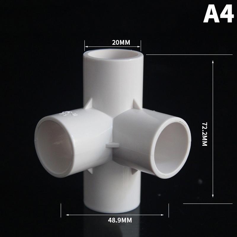 Heavy Duty PVC Pipe Coupler 20/25/32/40/50mm 3/4/5/6 Way 3D Connectors for Agricultural Irrigation DIY Pipe Rack Plumbing Repairs