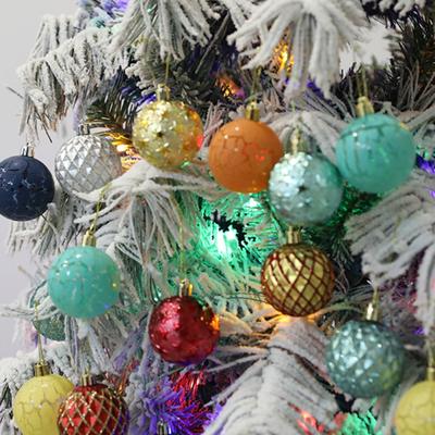 12Pcs Christmas Balls Ornaments for Christmas Tree Decoration Shatterproof Hanging Ball Holiday Party Decor 6/8cm