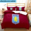 Aston Villa Crest Design 3PCS Print Bedding Set, Includes A Duvet Cover and Two Pillowcases for Bedroom, Dormitory, Suitable for All Seasons