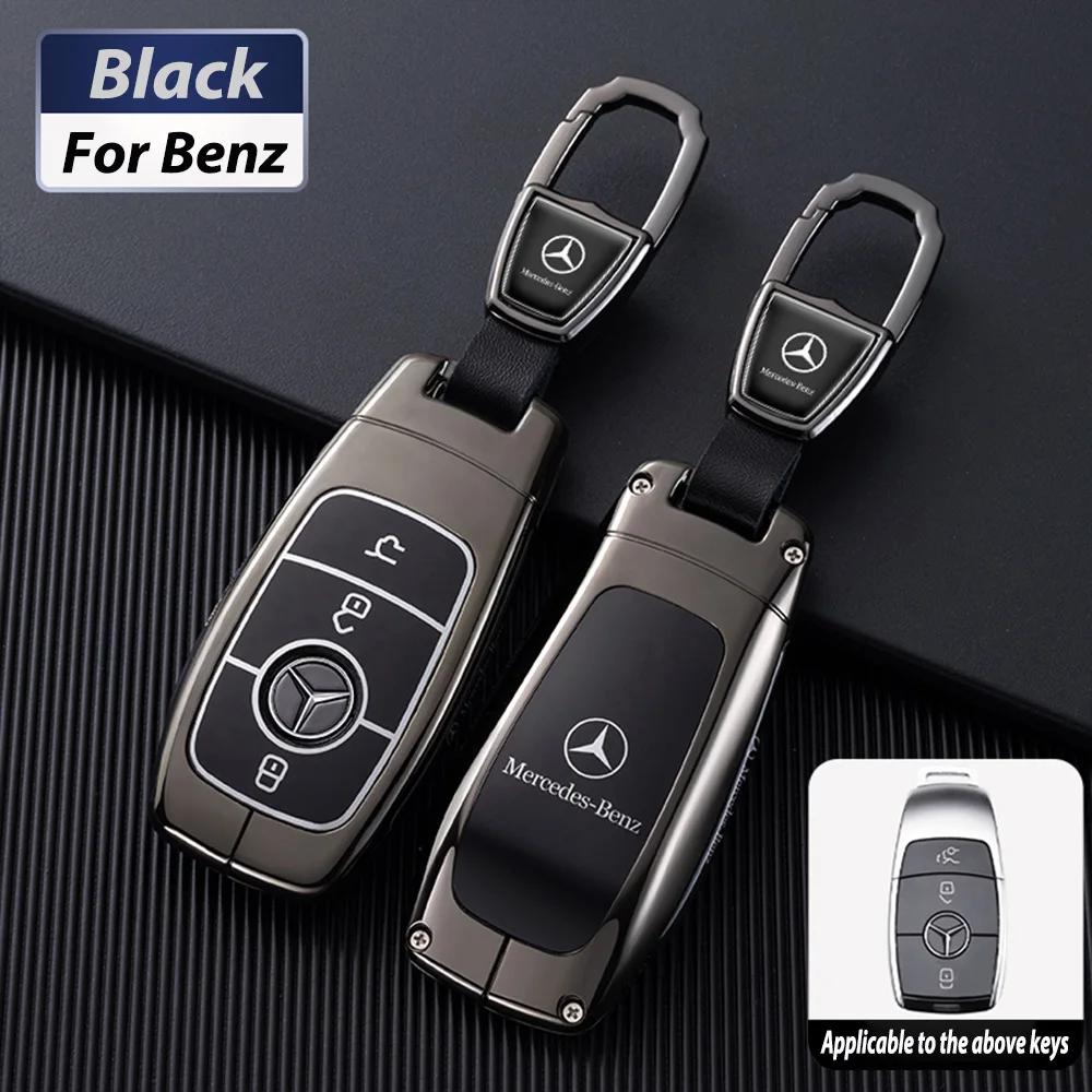 WDZIM1 Car Sticker Metal Car Remote Key Case Fob Cover Shell For Mercedes Benz AMG A C E S G Class GLC CLE CLA GLB GLS W177 W205 W213 W