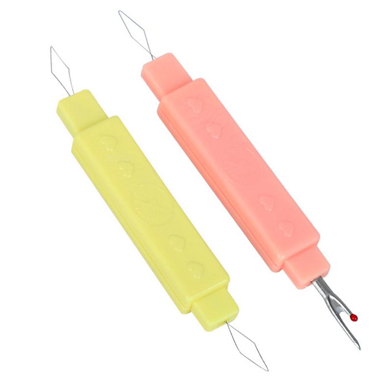 1Pc Home Thread Cutter Double Head With Protective Cover 2-In-1 Sewing Needle Threader Seam Ripper Dual Purpose Sewing Tool