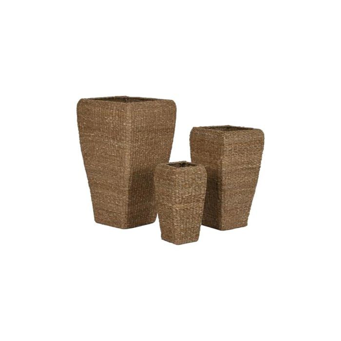 Set Metall Blumentöpfe - Home ESPRIT - 3 Stück - Natur - Mehrfarbig - 40x40x70 cm
