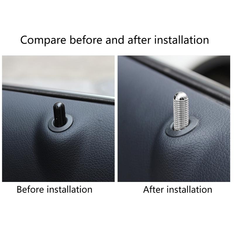 2 Paar Autotürriegel aus Aluminiumlegierung, Verriegelungsstift, Türriegel, passend für W205 GLC-GLE W213 CLA-GLA, modifiziertes Zubehör