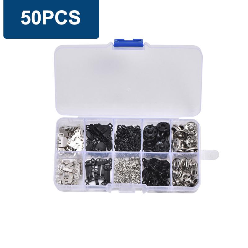 

Sewing Hooks And Eyes Set Sew-On Snap Buttons Diy Clothing Button Sewing Closures Snaps Kit For Clothes Bags Sewing Craft 50Pcs