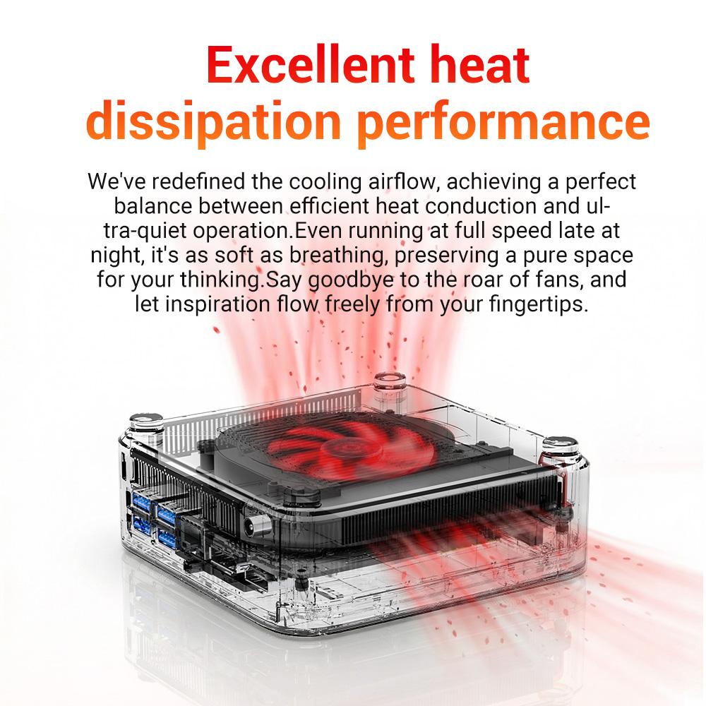 FIREBAT R3 Mini PC New AMD Ryzen 5 7430U 16GB LPDDR4 RAM 512GB SSD Wi-Fi 6 BT5.2 USB 3.0 Window11 Gaming Desktop Mini Computer