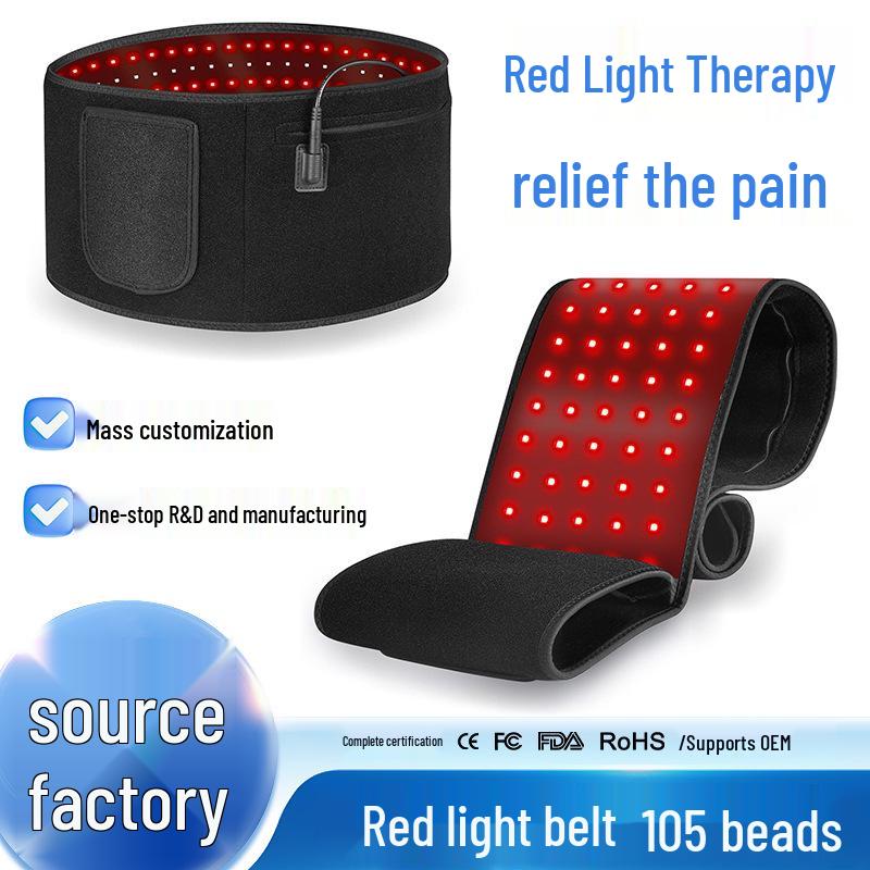 105 Beads Red Light Therapy & Heating Massage Waist Belt for Abdominal & Uterus Warming
