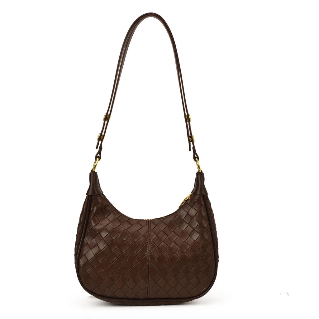 2025 Women's Versatile Woven Shoulder Bag - Fashionable Dumpling Style for Commuters