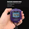 Electronic Stopwatch Single Row 2 Display Sports Stopwatch Timer Athletic Contest Clock Stopwatch with  13 Button Battery XL 016