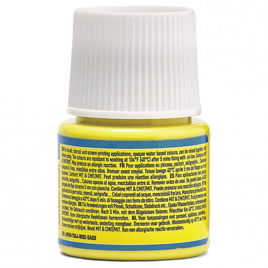 Pebeo Fabric Paint Can Paint On Dark Fabrics Seta Color Opaque Color 45ml Lemon Yellow 17