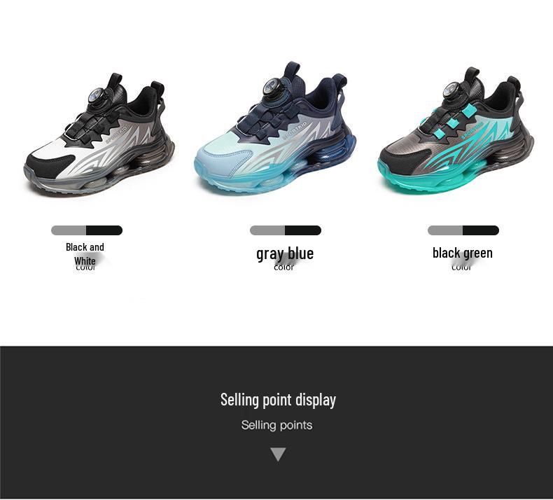 Scarpe da Corsa Antiscivolo in Pelle Autunnali/Invernali 2025 per Bambini con Fibbia Rotante - Ideali per Bambini di Taglia Media e Grande