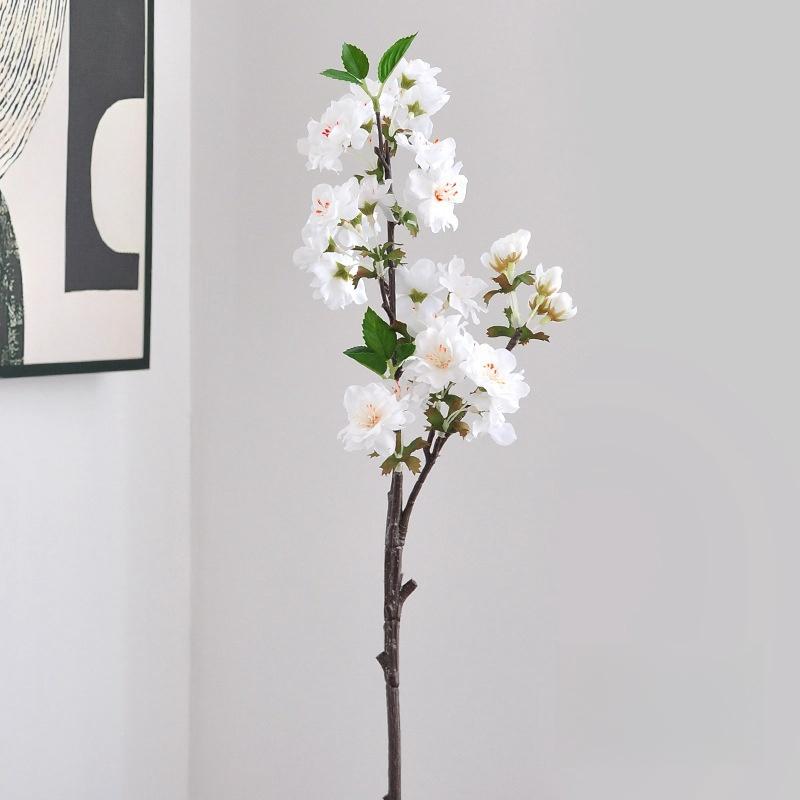 47 см искусственная короткая ветка цветущей вишни, настольное украшение, пейзаж с цветущей вишневой вишней в октябре, искусственная ветка цветущей вишни