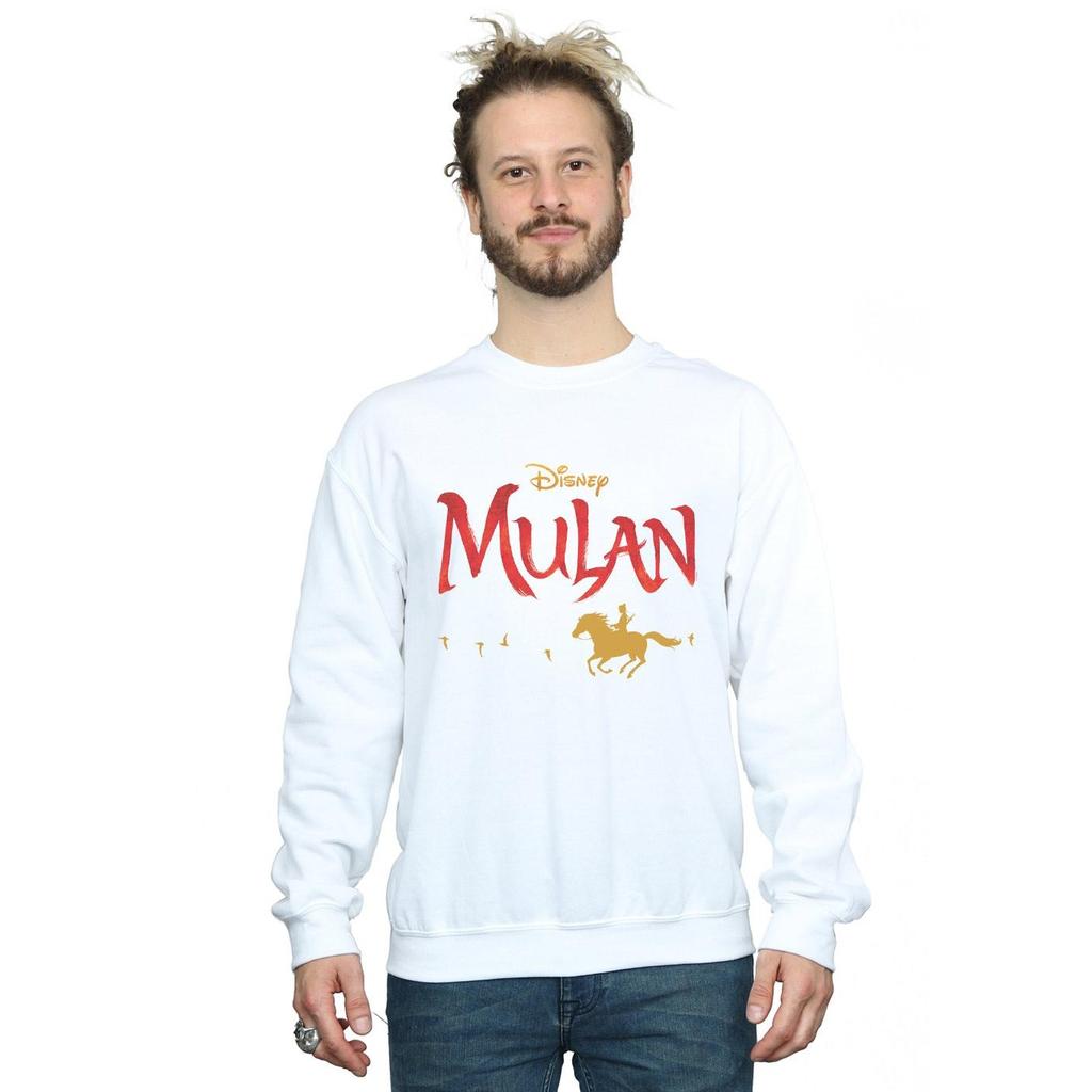 Disney Mens Mulan Movie Logo Sweatshirt