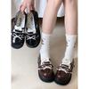Small leather shoes women's spring and summer 2025 new bow Japanese British style platform French Mary Jane single shoes