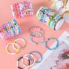 100pcs Colorful Friendship Bracelet Set Adjustable Stretch Beaded Bracelets /Heishi Bracelet/ Cute Bracelets/ Stack Vinyl Clay Disc Bead-Colorful