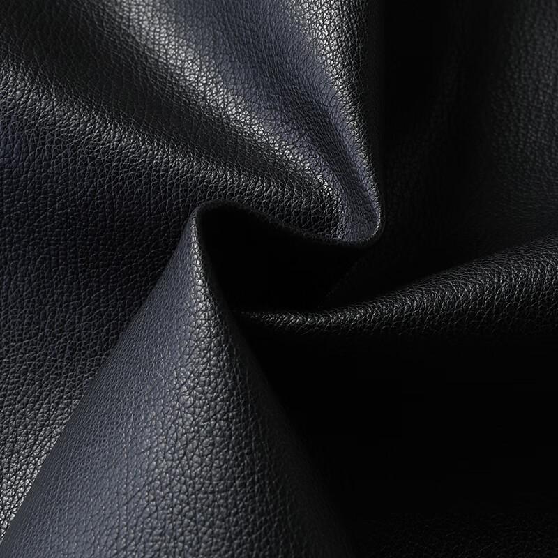 Men's Plus Size Fleece-Lined Stand Collar PU Leather Jacket