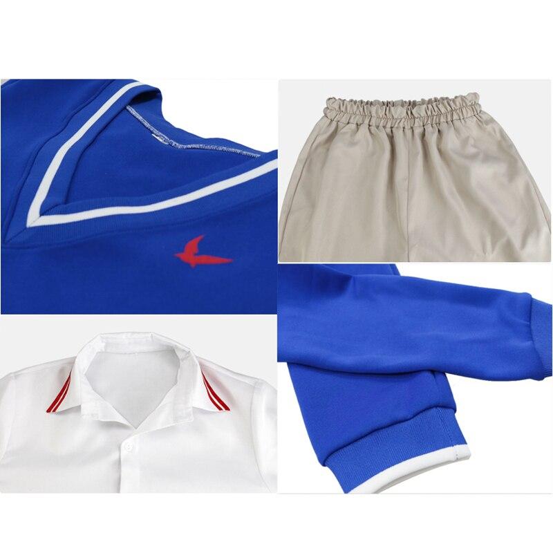 Anime Cosplay Costume WONDER EGG PRIORITY Sawaki Momoe Uniform Suit Campus Style Blue Knitted Top