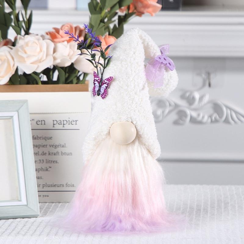 Lavender Gnomes Plush Scandinavian Tomtes Dwarf Swedish Gnomes Ornaments Home Table Valentines Day Decoration Gift