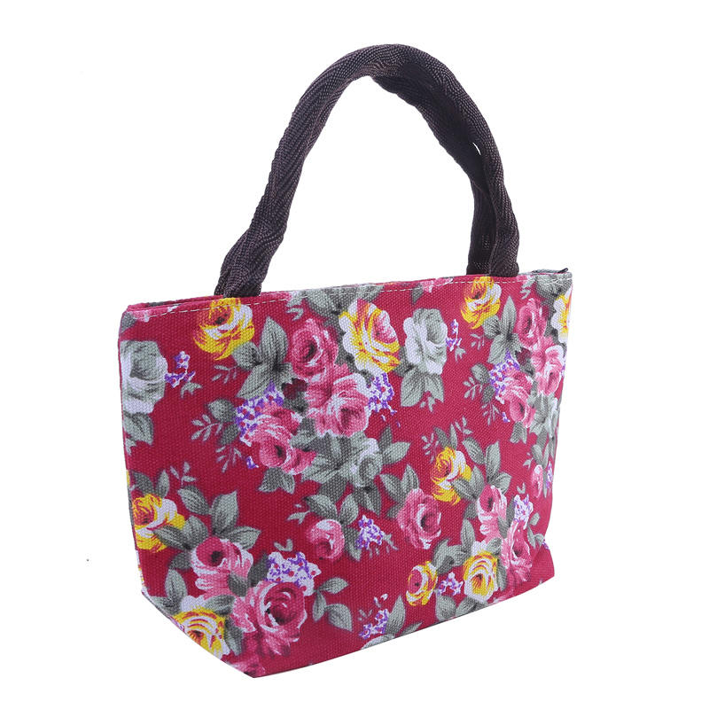 Vintage Printed Tote Bag for Women Fashion Large Capacity Shopping Shoulder Handbag