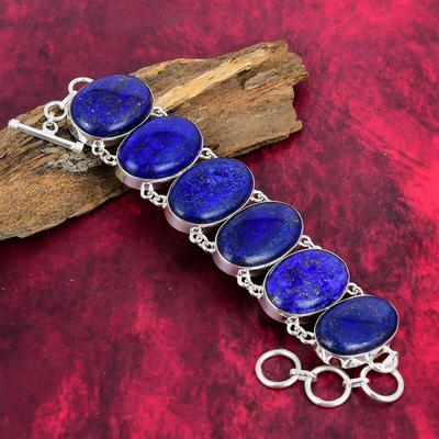 Lapis Lazuli Bracelet ,925 Solid Sterling Silver Jewelry, Handmade Bracelet Jewelry, Chain Bracelet Jewelry, Antique Gemstone Jewelry For Love