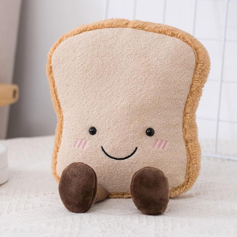 9" Croissant Plush Toy Cute Croissant Bread Pillow Stuffed Animals Funny Soft Food Plushies Toy (Pretzel)