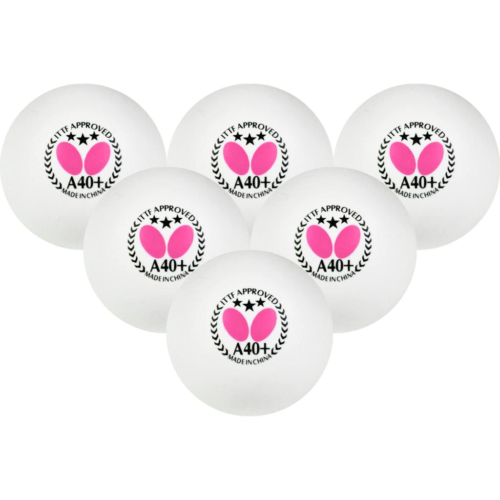 Butterfly Table Tennis Butterfly Three Star Balls White Pack of 95780 White Balls, A40+ (270), 6, (270)