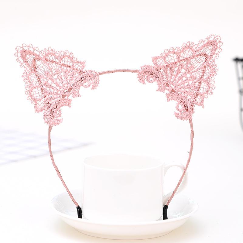 Lace Cat Ears & Rabbit Ears Women's Headband - Cute Face Washing Hair Accessory