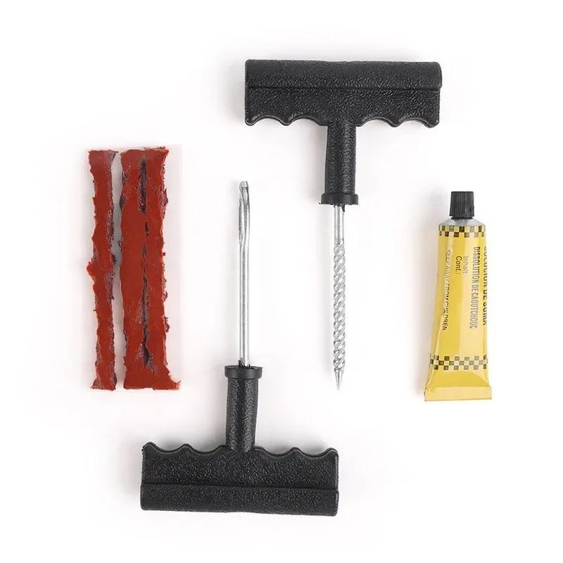 Tire Repair Tools Kit Car Motorcycle Bike Tyre Puncture Repairing Tool Tubeless Tires Repair Rubber Strips Plug Tools