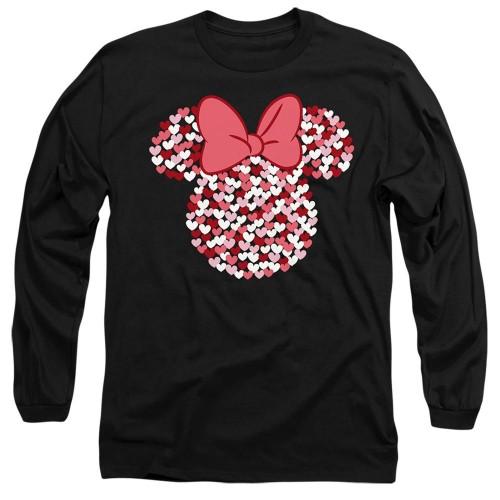 Disney Unisex Adult Minnie Mouse Heart Ears Silhouette Valentine`s Day T-Shirt