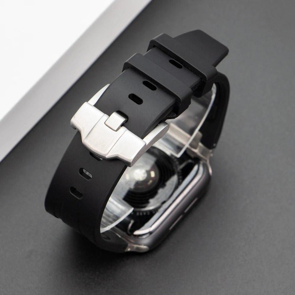 Silicone For Apple Watch Ultra 49mm Sports Rubber Strap For iWatch 8 7 6 5 4 SE 42mm 44mm 45mm 41mm 40mm 38mm Bracelet