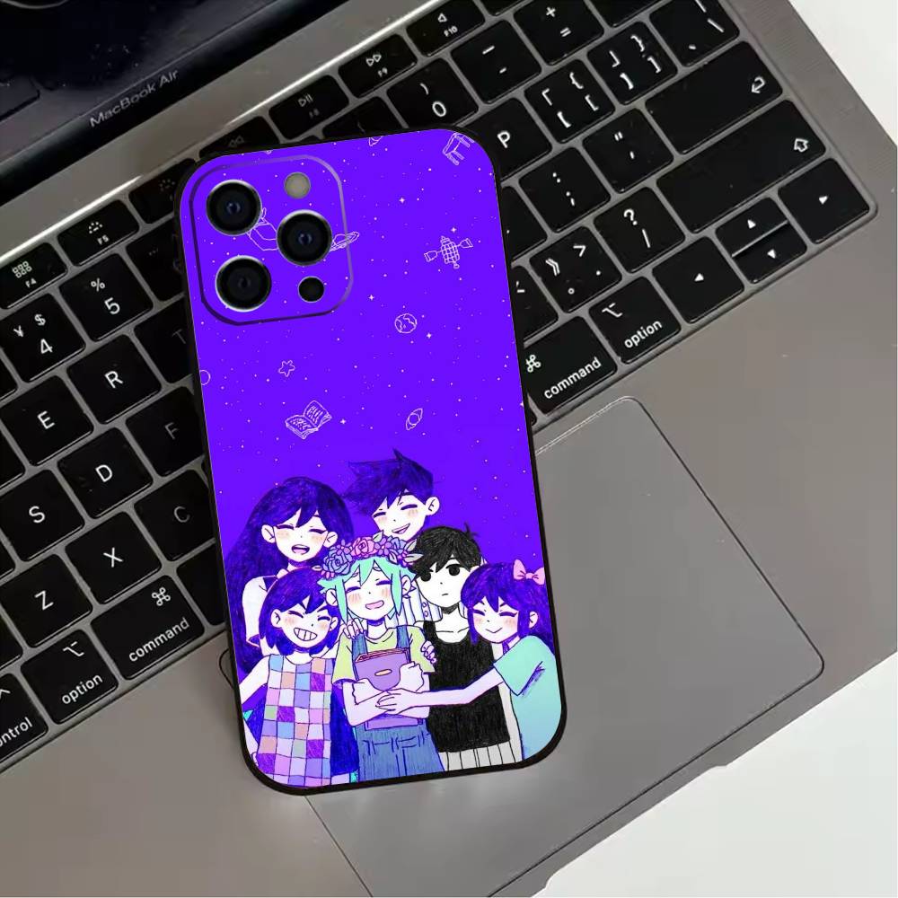 

O-Omori Game Phone Case For iPhone 17,16,15,14,13,12,11 Plus,Pro Max,XS,Soft Silicone Black Cover iPhone16e
