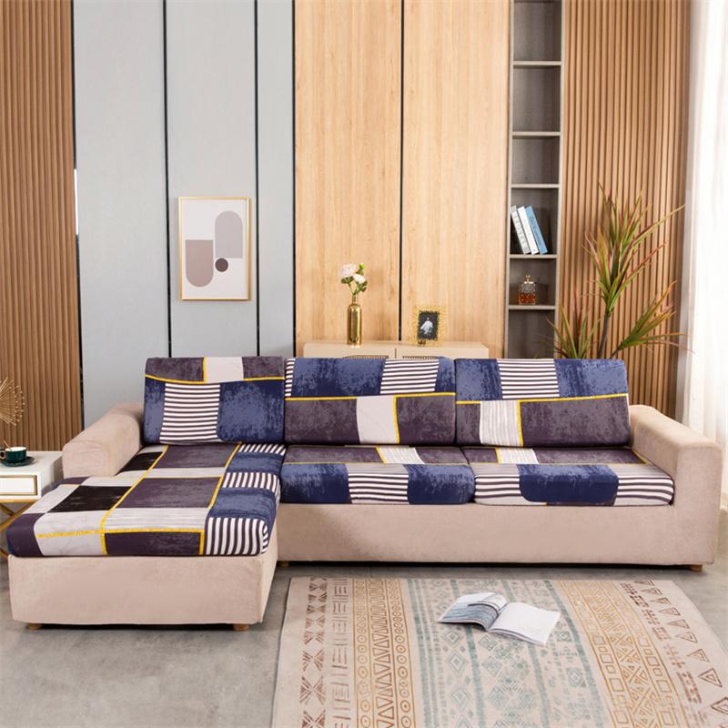 1 Stück Elastischer Sofasitzkissenbezug Stuhlbezug Stretch Waschbar Abnehmbarer Überwurf 1/2/3/4 Sitzer Spandex Bedruckter Sofaschutz