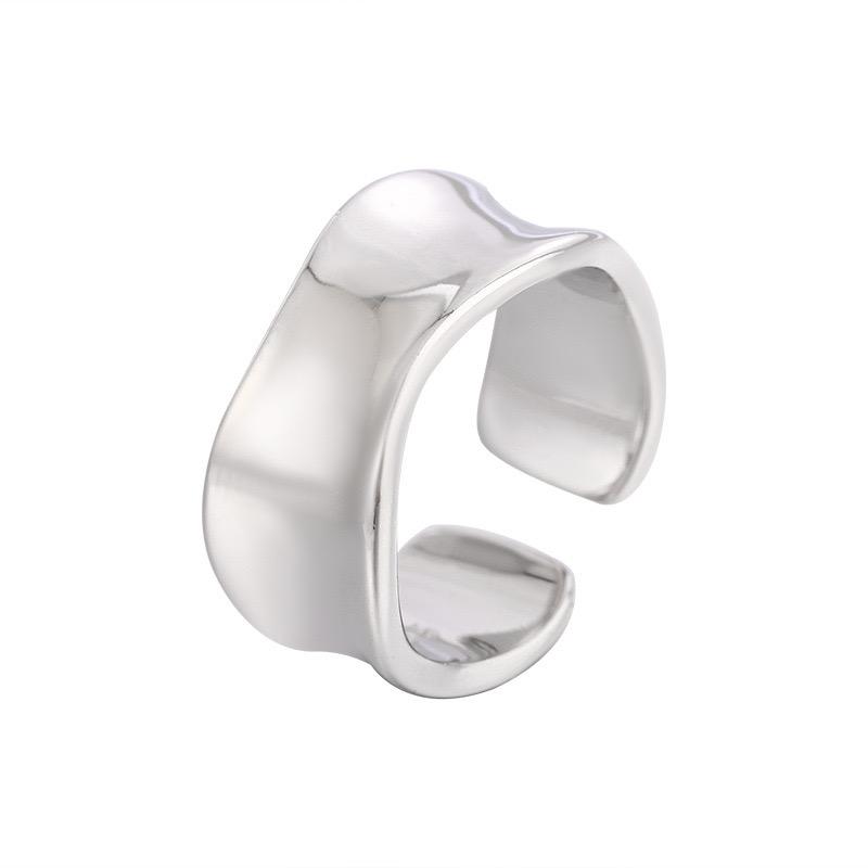 BF CLUB Silver Color Rings for Women Fashion Geometric Handmade Irregular Vintage Simple Ring Party Christmas Gift