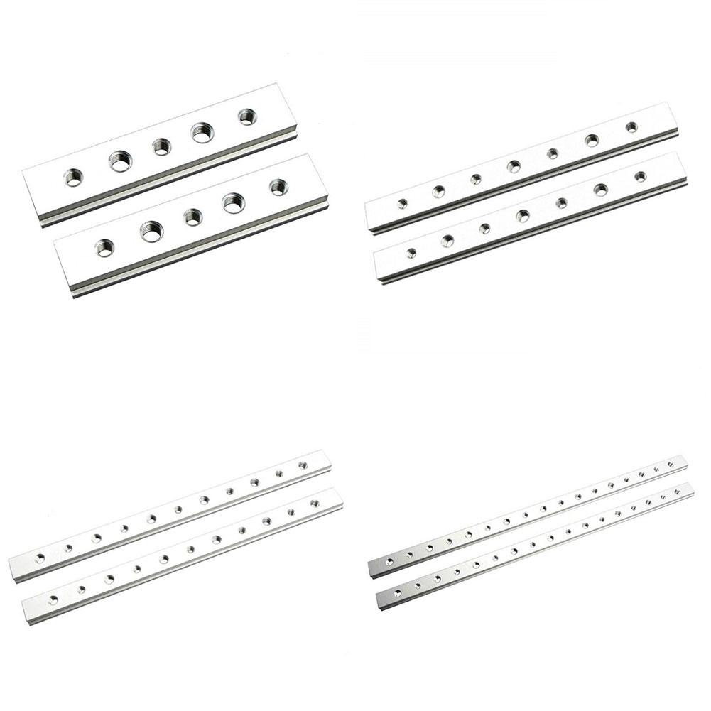 2pcs 100mm-450mm Aluminum Alloy T-track Slider Suitable For Woodworking Table, Table Saw, Table Drill, Miter Saw, Milling Table