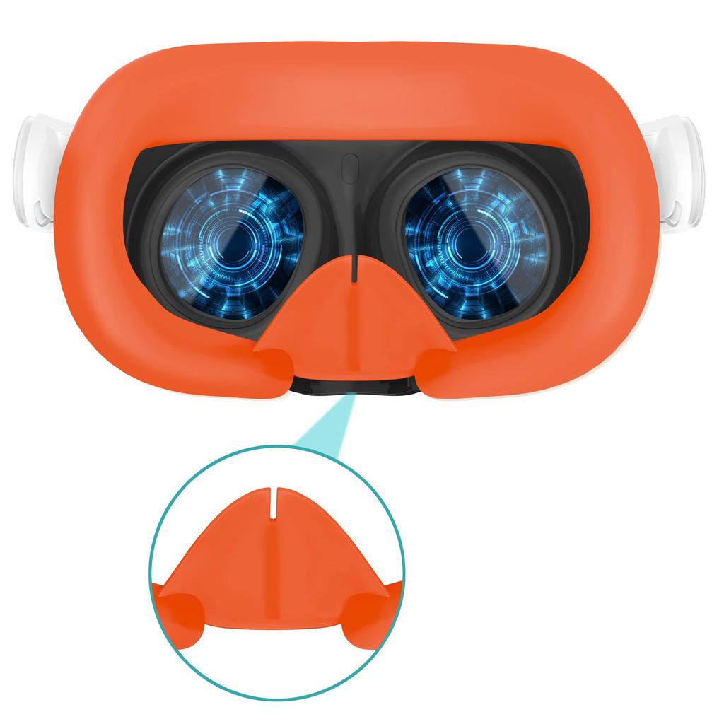 MetaQuest 3 Retractable VR Eye Mask - Light-Blocking, Waterproof, Sweatproof, Silicone Face Shield