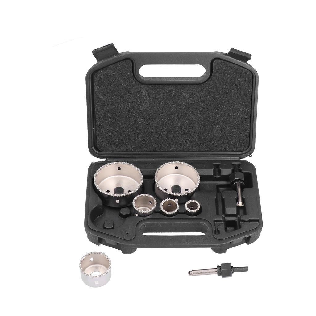 9Pcs Tile Drilling Hole Saw Metal Drill Bit Cutter Tool Set Kit for Glass Porcelain