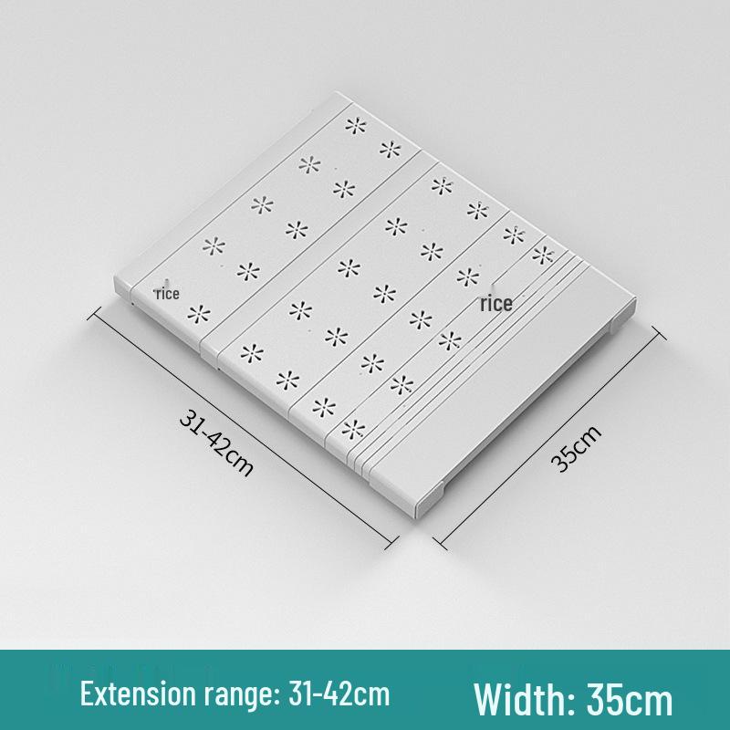 Retractable Wardrobe Storage Rack with Layered Partition for Dormitory Use