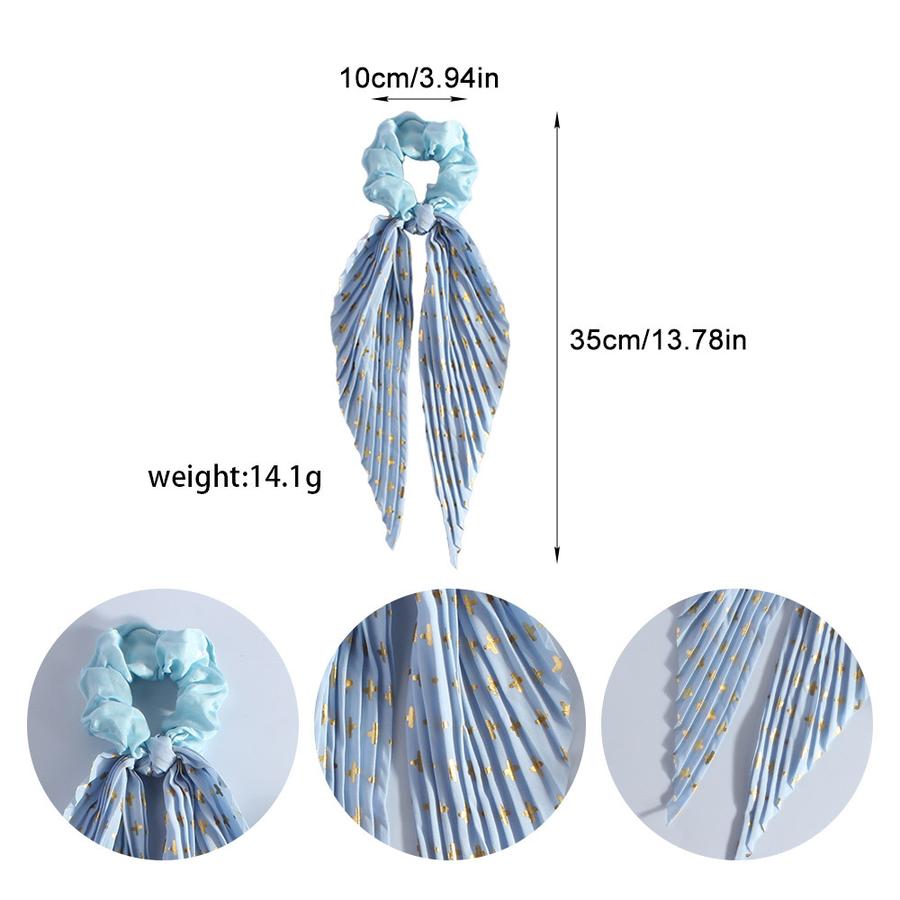 3 Stück Neue Handgemachte Geplissierte Band Haaraccessoires für Damen, Retro Fließende Haargummis, Haarseil, Haarschmuck