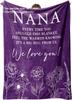 1Pc Gift Blanket To Nana To Grandma Flannel Thin Blankets For Birthday Gifts Mother'S Day Festival Perfect Gifts Four Season Use