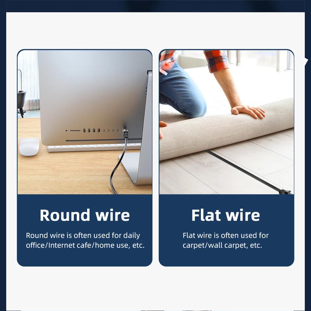 Cablu Ethernet Cat6 Cablu Lan Viteză Mare 1000Mbps RJ45 Cabluri Internet UTP CAT6 Ecranat Cablu LAN de Rețea pentru PC TV PS5 PS4 Xbox