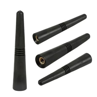 Universelle Mini Auto Dachantenne – 6,5 cm Schwarze Kurze FM/AM/DAB Antenne mit Schrauben für Starkes Funksignal (Fahrzeugzubehör)