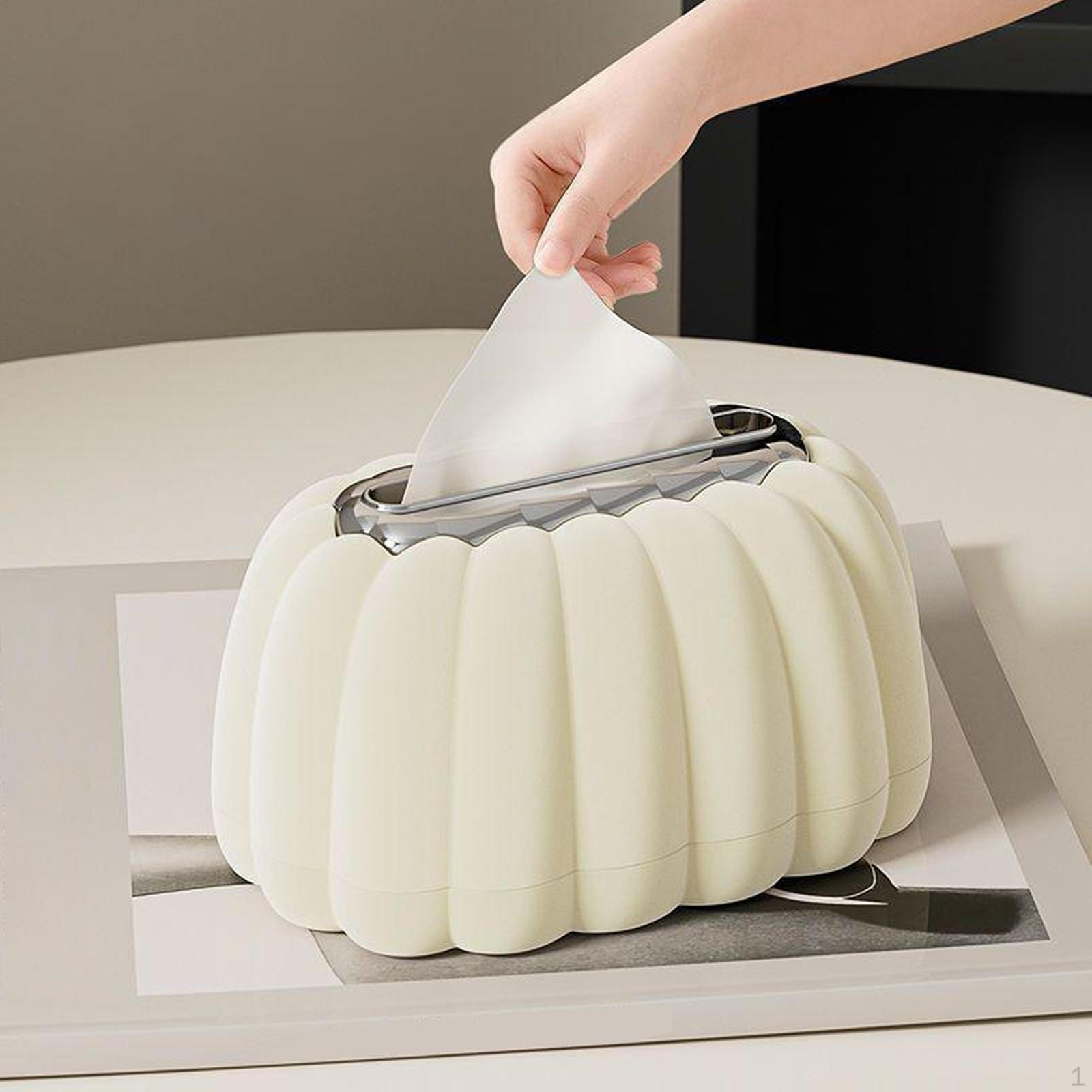 

Decorative Tissue Box Cover Home Decor Napkin Dispenser Novelty Minimalist for Bathroom Vanity белый