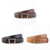 Genuine Leather Cowhide Waist Belt With Alloy Buckle For Casual Office Style