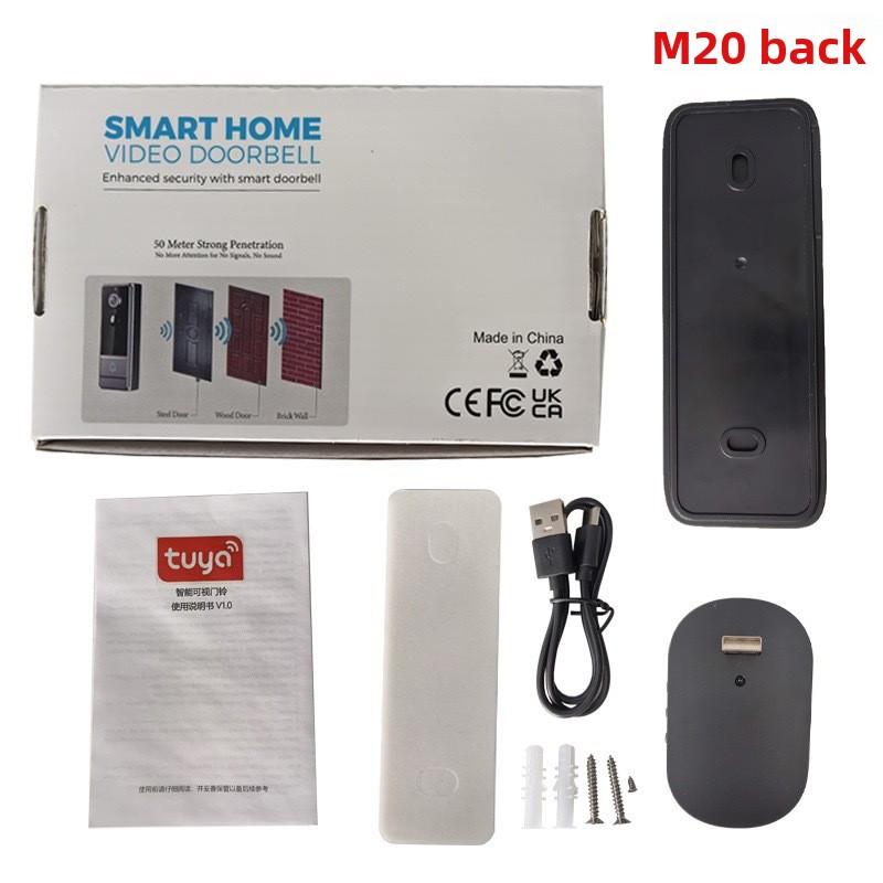 Tuya Smart WiFi Video Doorbell, Wireless Two‑Way Intercom HD Night Vision Remote Home Security Monitor