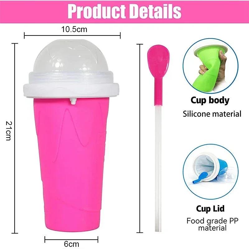 Quick-Frozen Slushy Maker Cup Large Capacity Slushy Cup for Homemade Smoothies Juice Ice Cream Summer Squeeze Beker Kitchen Tool