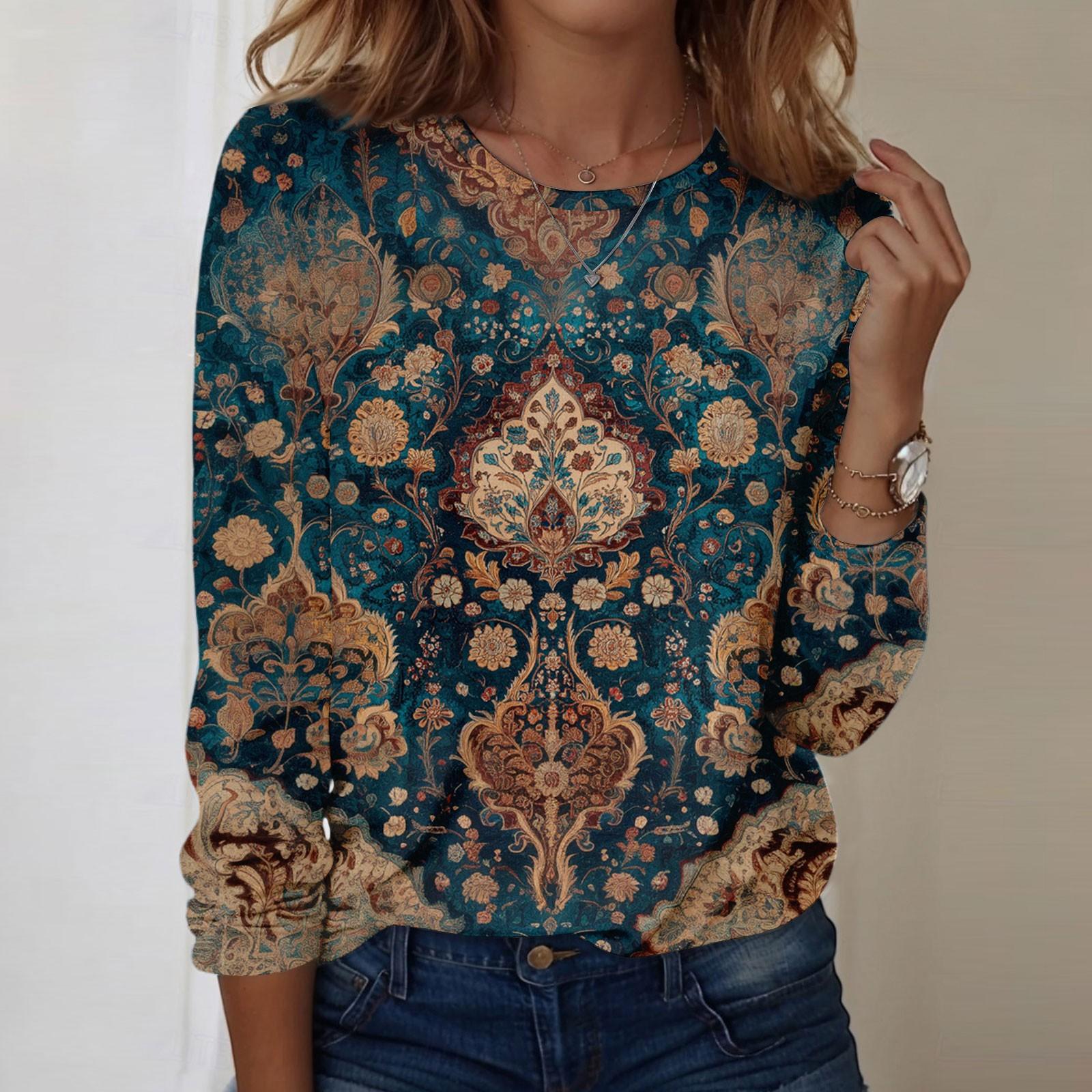 

Рубашки с длинным рукавом для женщин, милые футболки с графическим принтом, блузки, повседневные базовые топы больших размеров, пуловеры XXL