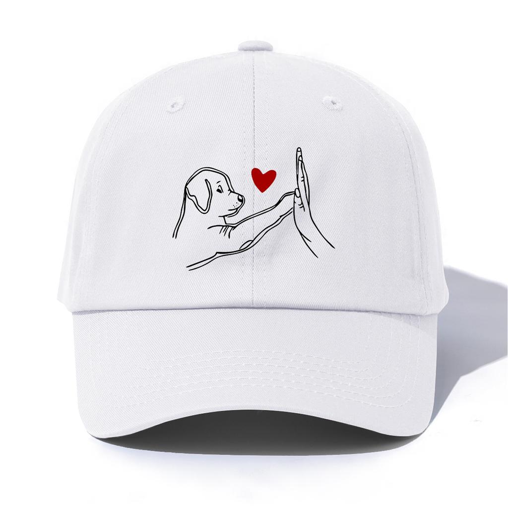 pc DOG HEART Print Baseball Cap for AdultsMinimalist Retro Style Casual Soft Adjustable Dad HatPerfect As Gift